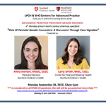 APP Grand Rounds September 2022 - Role of Perinatal Genetic Counselors: A Discussion Through Case Vignettes (09/26/2022) Banner